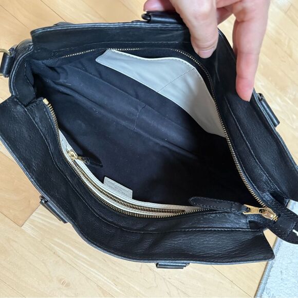 Rag & Bone Black Medium Pilot Pebbled Lambskin Leather Bag - Picture 11 of 16